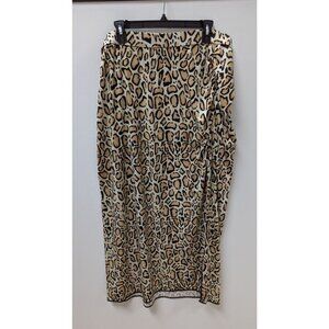 Lane Bryant Brown Animal Print Maxi Skirt